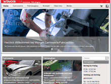 Tablet Screenshot of carrosserie-wenger.ch
